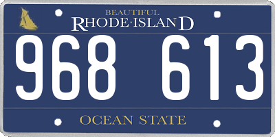 RI license plate 968613
