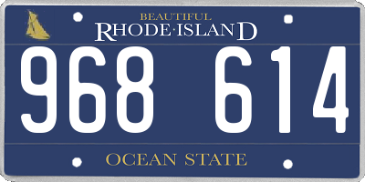 RI license plate 968614