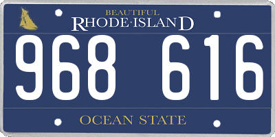 RI license plate 968616