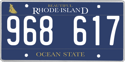 RI license plate 968617