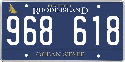 RI license plate 968618