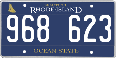 RI license plate 968623