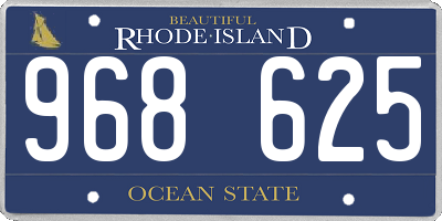 RI license plate 968625