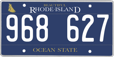 RI license plate 968627
