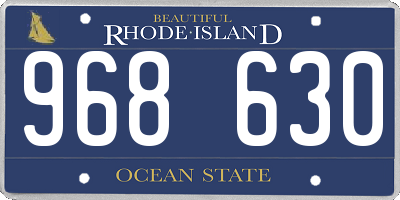 RI license plate 968630