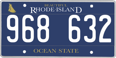 RI license plate 968632