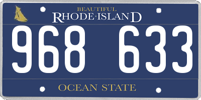 RI license plate 968633