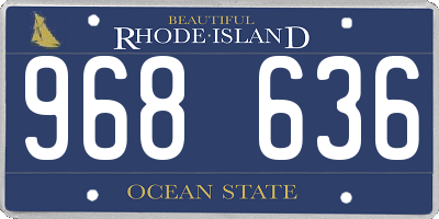 RI license plate 968636