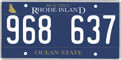 RI license plate 968637