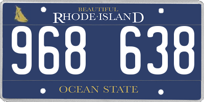 RI license plate 968638