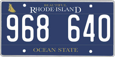 RI license plate 968640