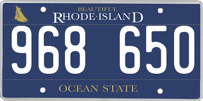 RI license plate 968650