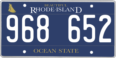 RI license plate 968652