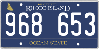 RI license plate 968653