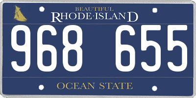 RI license plate 968655