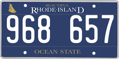 RI license plate 968657