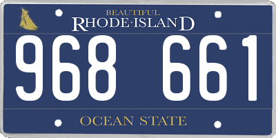 RI license plate 968661