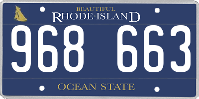 RI license plate 968663