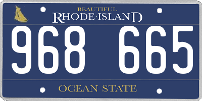 RI license plate 968665