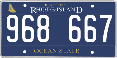 RI license plate 968667