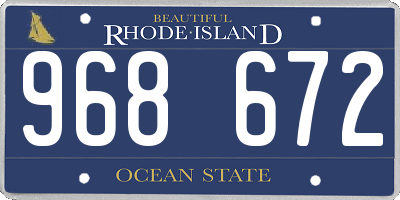 RI license plate 968672