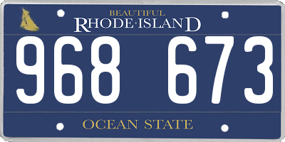 RI license plate 968673
