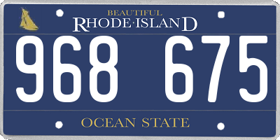 RI license plate 968675