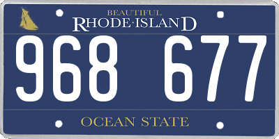 RI license plate 968677