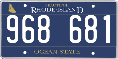 RI license plate 968681