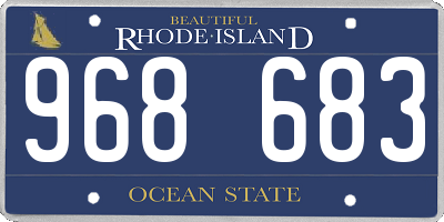 RI license plate 968683