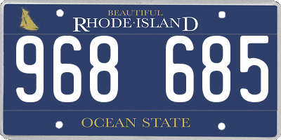 RI license plate 968685