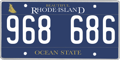 RI license plate 968686