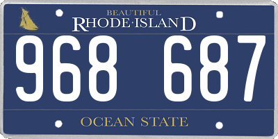 RI license plate 968687