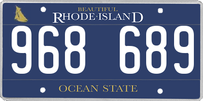 RI license plate 968689
