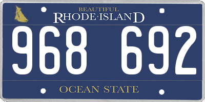 RI license plate 968692