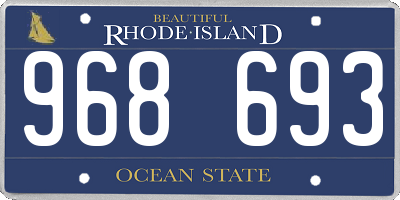 RI license plate 968693