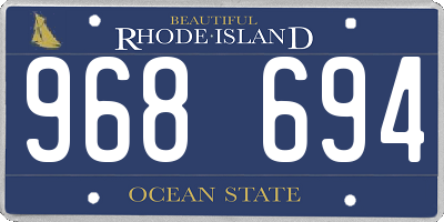 RI license plate 968694