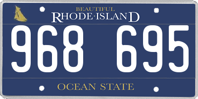 RI license plate 968695