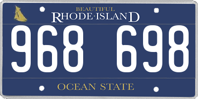 RI license plate 968698