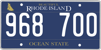 RI license plate 968700