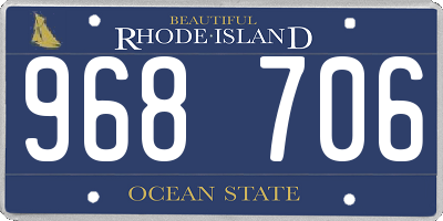 RI license plate 968706