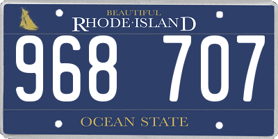 RI license plate 968707