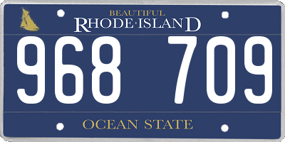RI license plate 968709