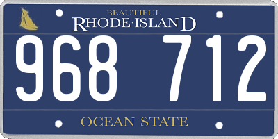 RI license plate 968712