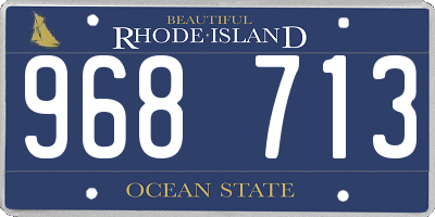 RI license plate 968713