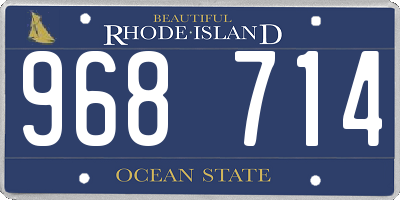 RI license plate 968714