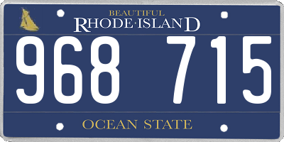 RI license plate 968715