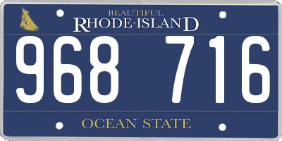 RI license plate 968716