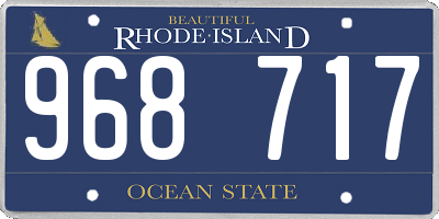 RI license plate 968717