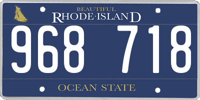 RI license plate 968718